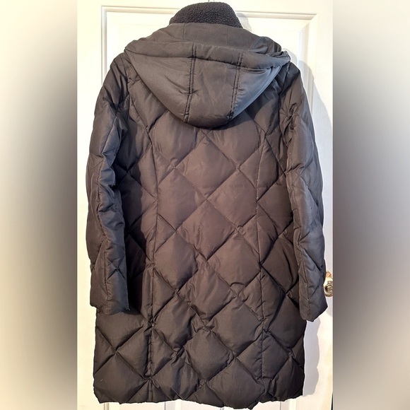 LAUREN RALPH LAUREN Diamond Quilted Black Down Hooded Removeable Faux Fur SMALL - Picture 2 of 15